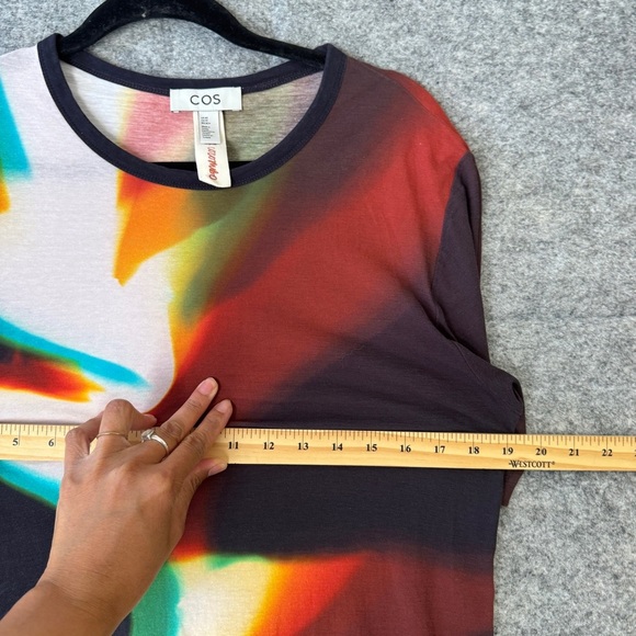COS Lea Colombo Abstract Print T-Shirt XS Multicolor Short Sleeve Top - Picture 8 of 13